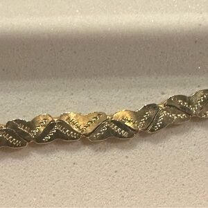 14 kt gold Italian heart bracelet